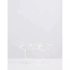 Best Maison Balzac 2 Champagne Coupes Clear & Opaque