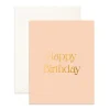 New Fox & Fallow Birthday Peach Tree (Gold Embossed) Greeting Card