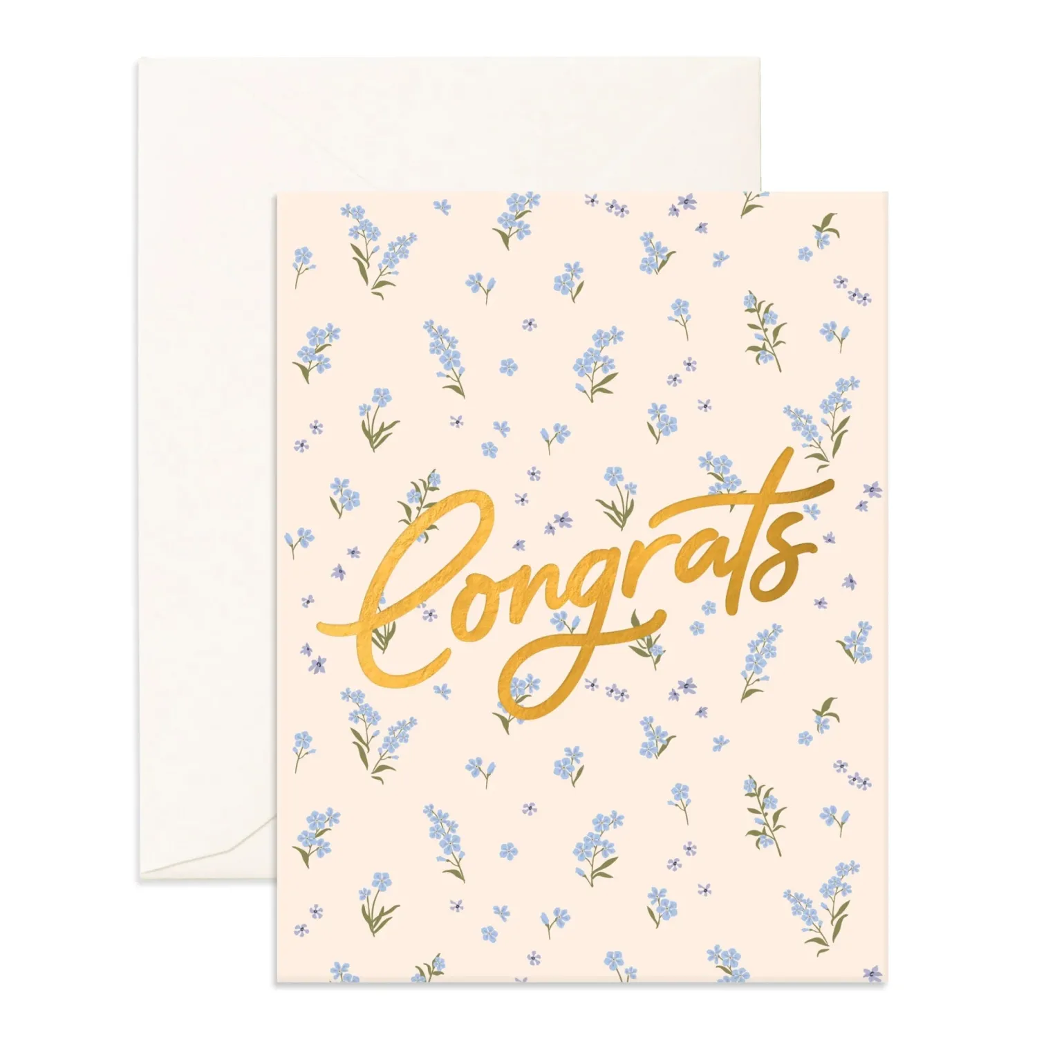 Clearance Fox & Fallow Congrats Forget-Me-Not Greeting Card