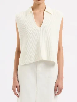 Sale Nude Lucy Enes Knit Vest - Salt