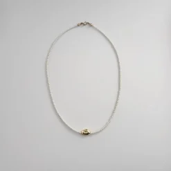 Discount Epona Studios Gold Pebble Necklace Cream
