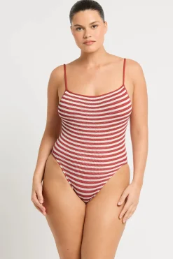 Bond-Eye Swim Low Palace One Piece - Rooibos Stripe