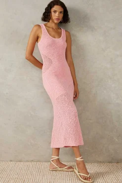 Clearance Mon Renn Marina Knit Dress - Pink