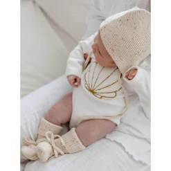 New Woven Kids Newborn Bonnet - Oat
