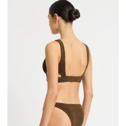 Online Bond-Eye Swim Nino Crop - Cocoa Lurex