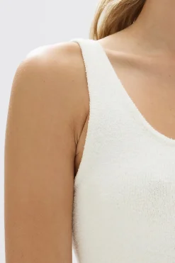 New Assembly Label Odette Boucle Knit Tank White