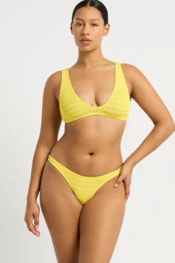 New Bond-Eye Swim Scout Crop - Limoncello Stripe