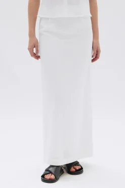 Sale Assembly Label Solis Linen Maxi Skirt - White