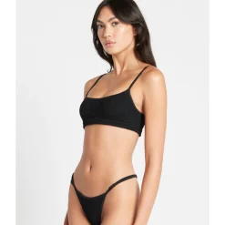 Best Bond-Eye Swim Strap Saint Crop - Black Eco