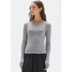 Sale Assembly Label Violet Long Sleeve Tee - Grey Marle