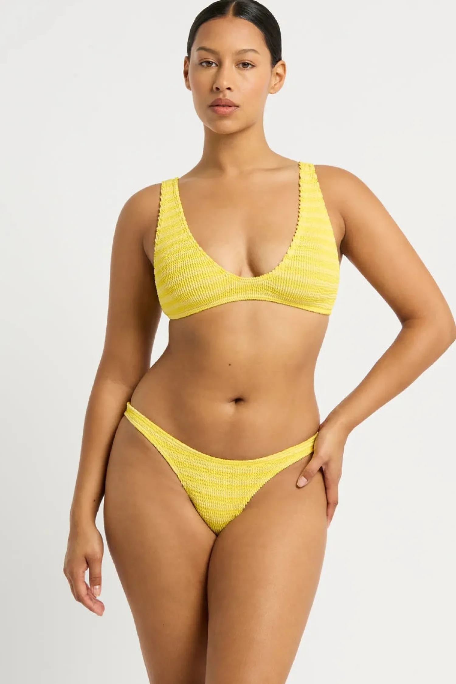 Outlet Bond-Eye Swim Vista Brief - Limoncello Stripe