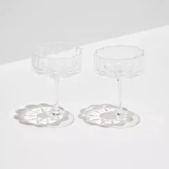 Outlet FAZEEK Wave Coupe Set Of 2 - Clear