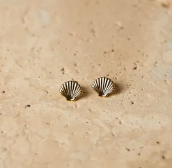 Online Love From Lilou Ada Stud Earrings - Gold