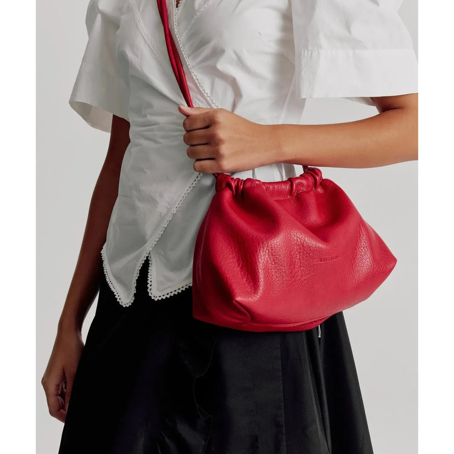 Best Brie Leon Alma Bag - Cherry Nappa