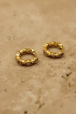 Outlet Love From Lilou Amelia Hoop Earrings - Diamond / Gold