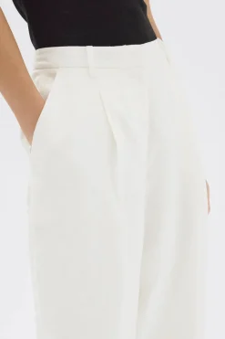 New Assembly Label Aria Linen Pant - Antique White