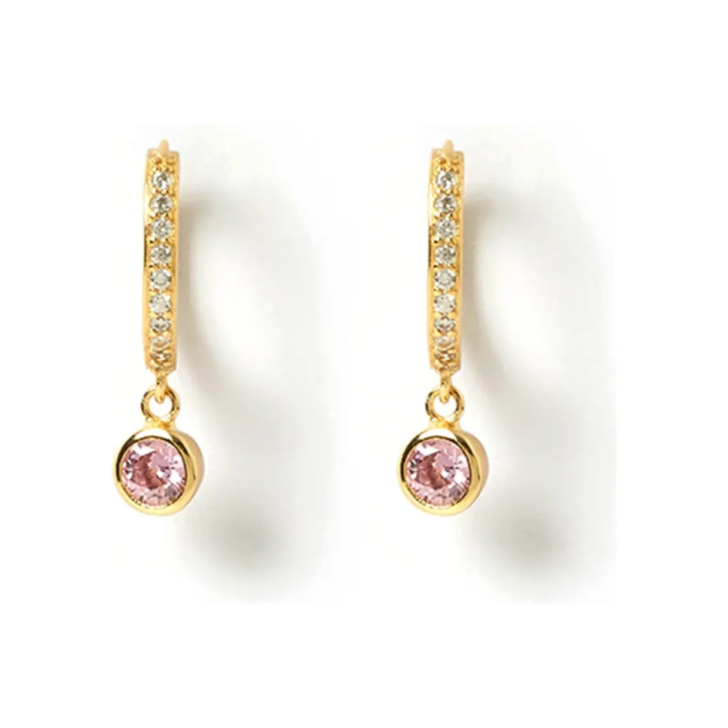 Online Arms of Eve Rhodes Gold Earrings - Pink