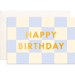 New Fox & Fallow Birthday Powder Check Mini Greeting Card