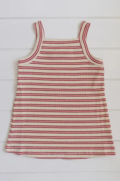 Discount Milky Designs Bobbi Rib Dress - Red Stripe