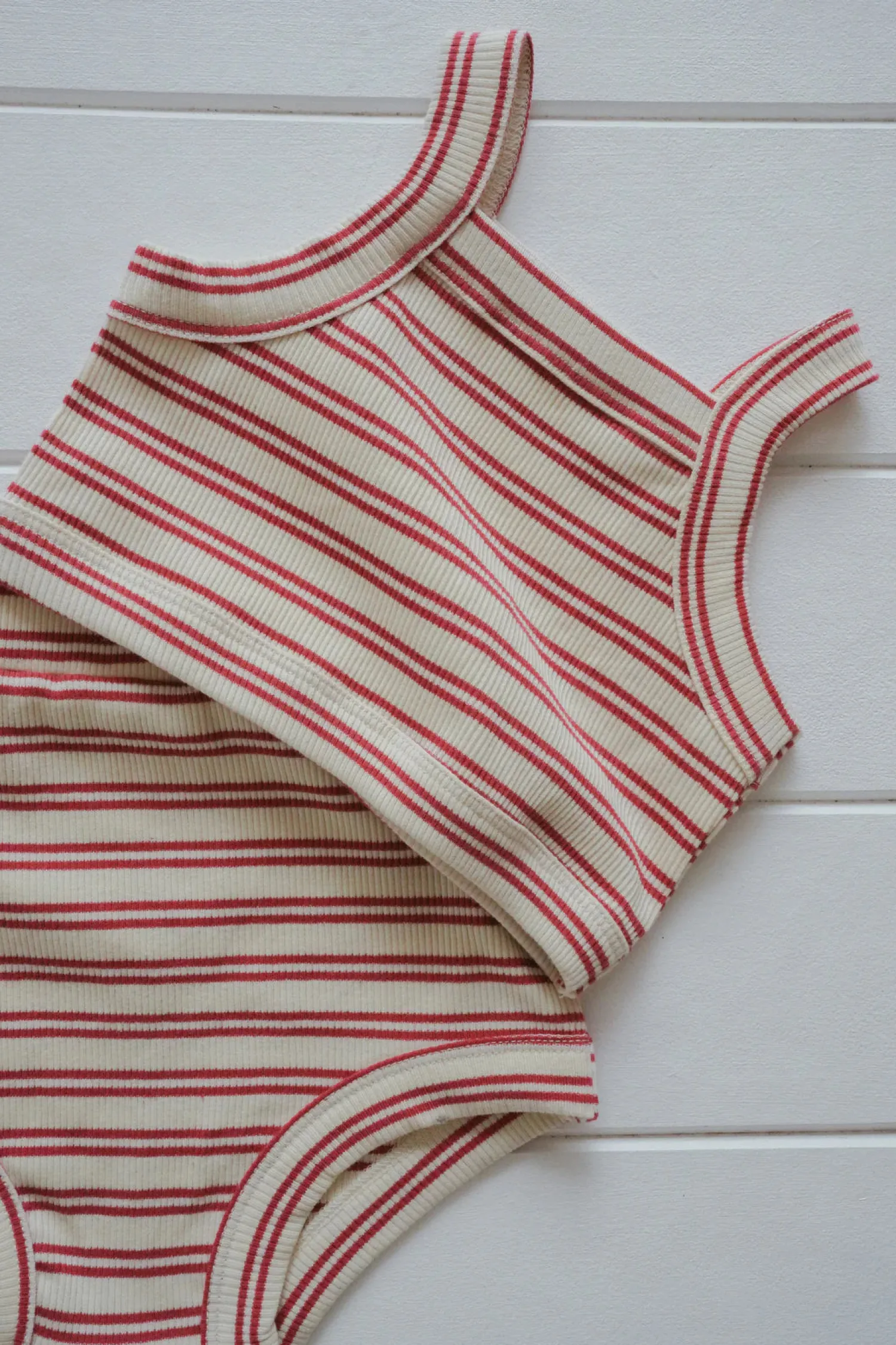 Best Milky Designs Cleo Rib Set - Red Stripe