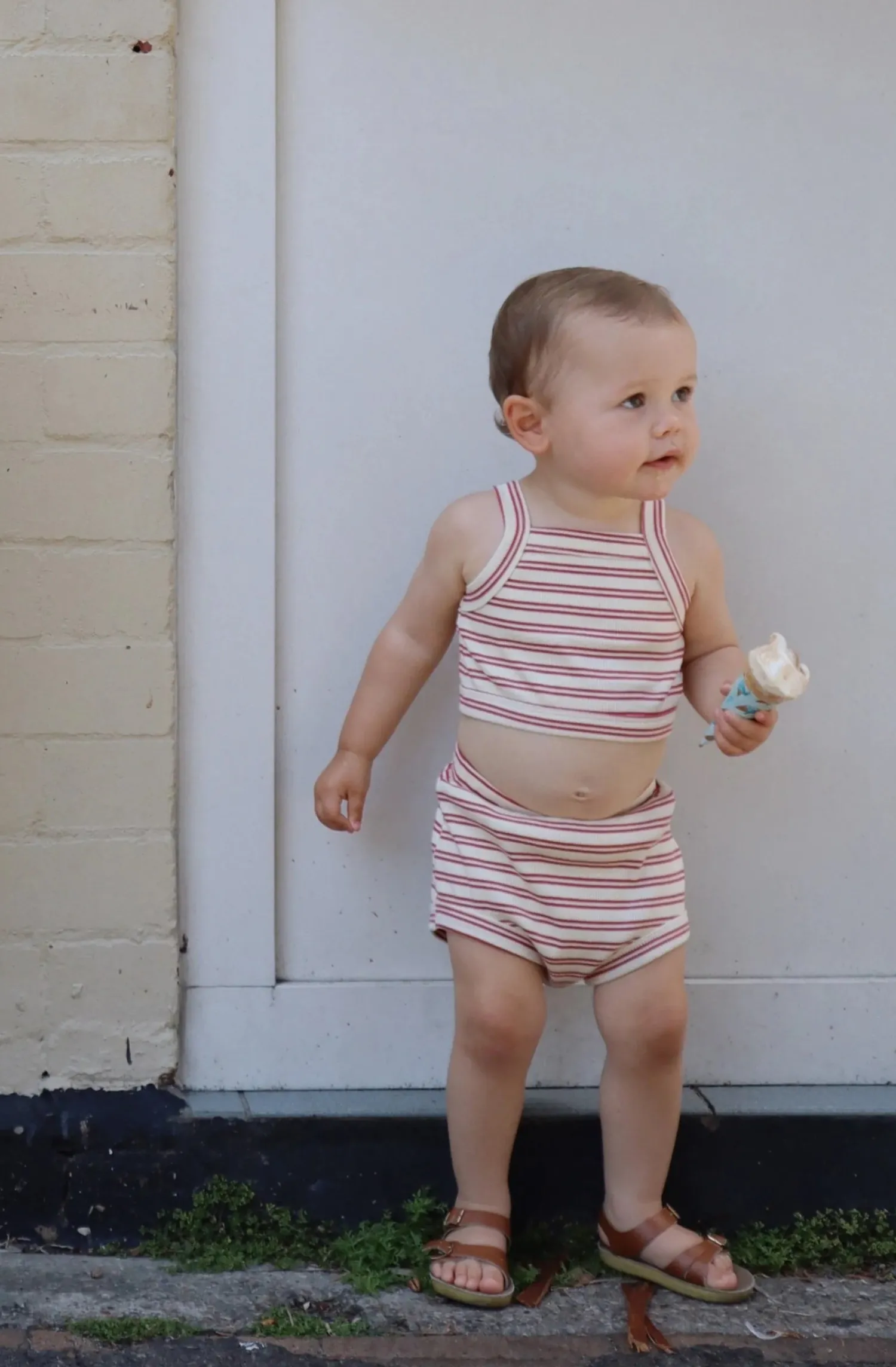Best Milky Designs Cleo Rib Set - Red Stripe