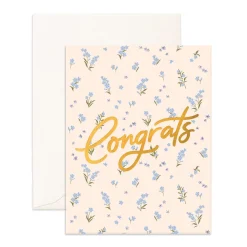 Clearance Fox & Fallow Congrats Forget-Me-Not Greeting Card