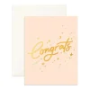 Sale Fox & Fallow Congrats Stars Cream Greeting Card