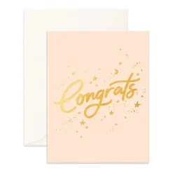 Sale Fox & Fallow Congrats Stars Cream Greeting Card