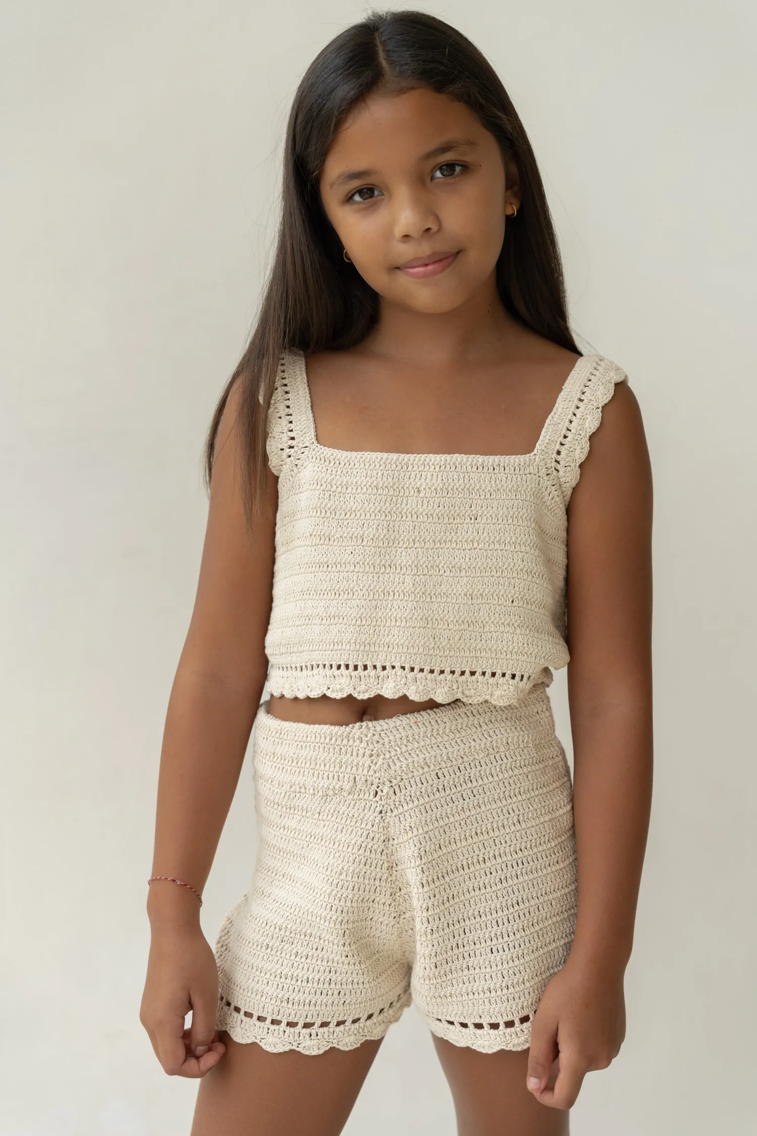 Clearance Illoura The Label Crochet Shorts - Ecru