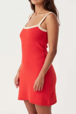 Outlet Arcaa Movement Duke Organic Cotton Mini Dress - Hibiscus & Sand