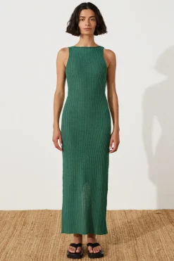 Best Zulu & Zephyr Emerald Crochet Dress