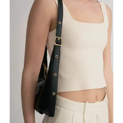 Hot Brie Leon Everyday Croissant Mini Bag - Black