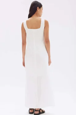 Discount Assembly Label Georgina Linen Maxi Dress - White