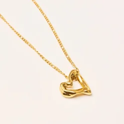 Best We Are Emte Heart Strong Necklace In 18k Gold Plated