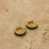 Sale Love From Lilou Ivy Earring - Emerald / Gold