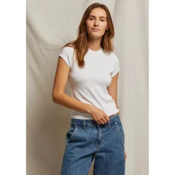 Online Perfect White Tee Jude Ribbed Baby Tee - White