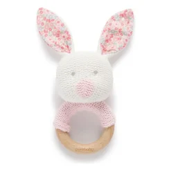 Hot Heysmed Knitted Rattle - Wooden Handle