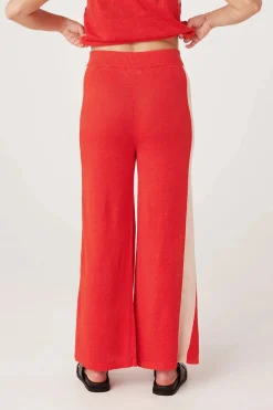 New Arcaa Movement Larri Linen Knit Pant - Hibiscus & Sand