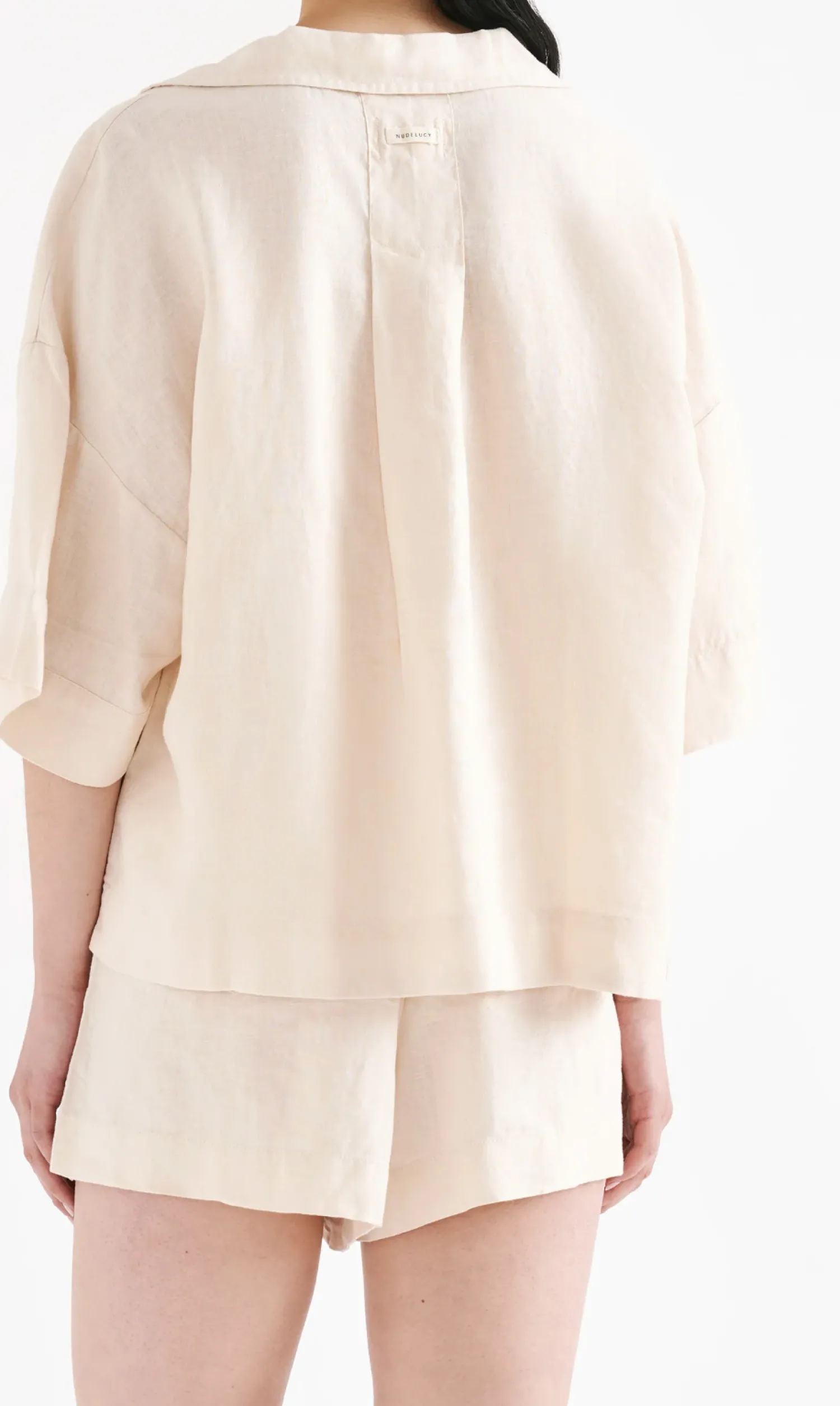 Clearance Nude Lucy Lounge Linen Shirt - Pannacotta
