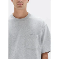 Online Assembly Label Lucas Cotton Short Sleeve Tee - Grey Marle