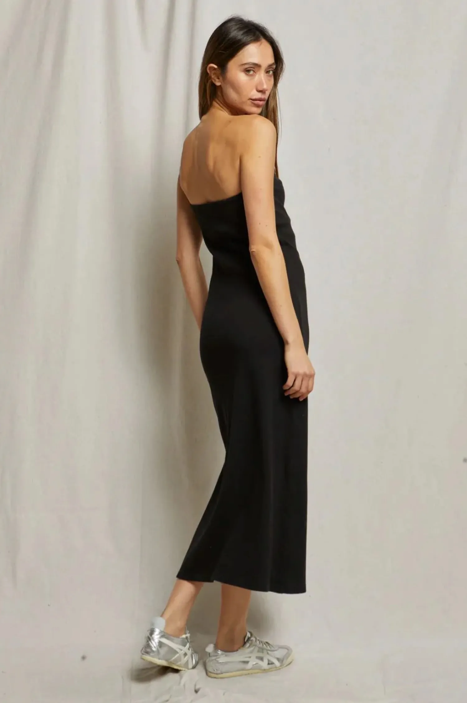 Discount Perfect White Tee Nadine Blondie Strapless Dress - Black