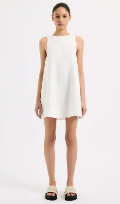 Discount Nude Lucy Nemi Linen Dress - White