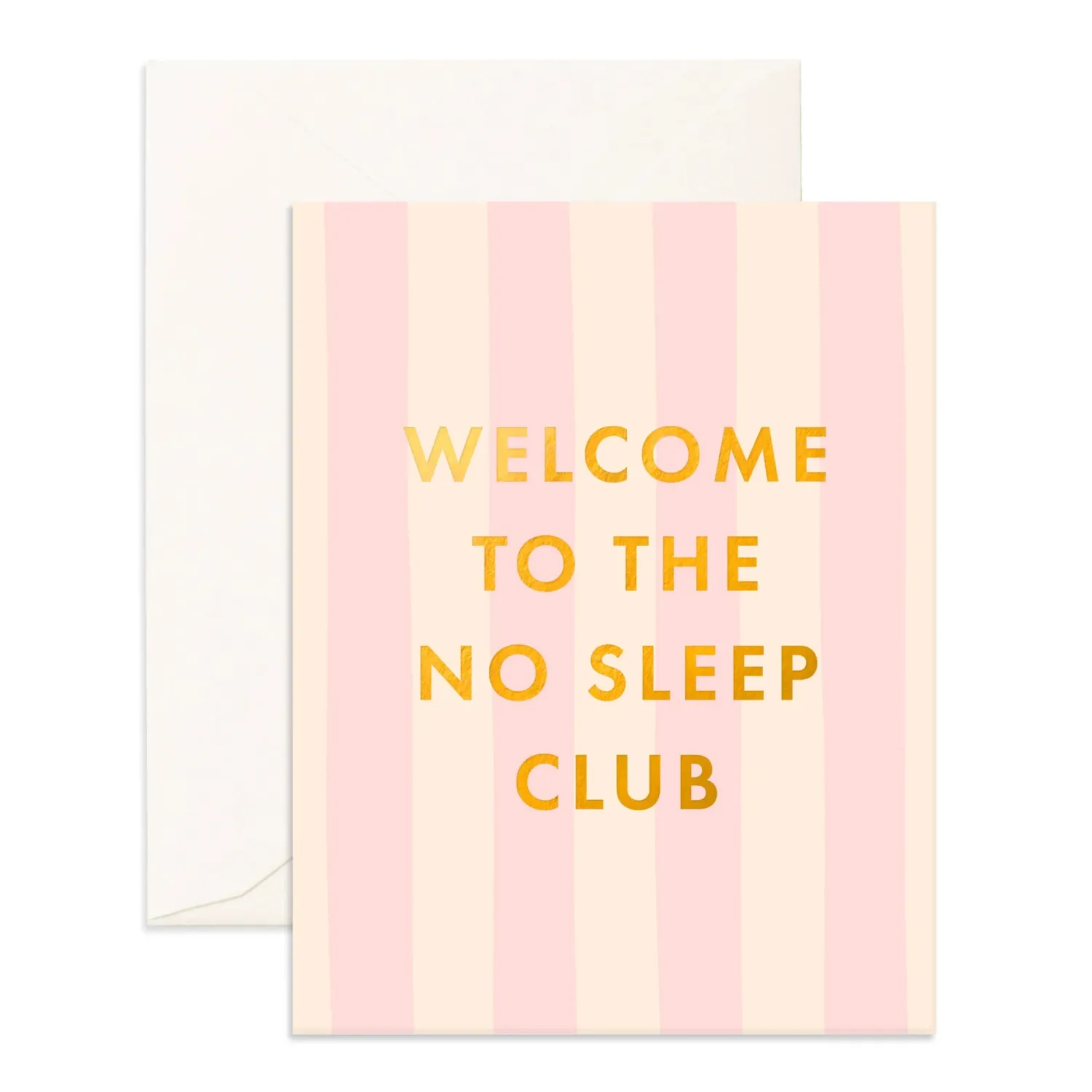 Discount Fox & Fallow No Sleep Club Peony Stripe Greeting Card