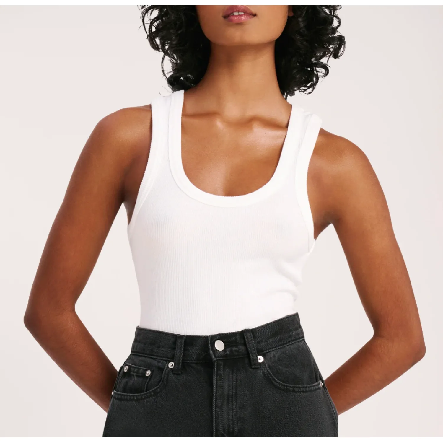Hot Nude Lucy Organic Rib Singlet