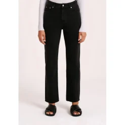 New Nude Lucy Organic Straight Leg Jean - Vintage Black