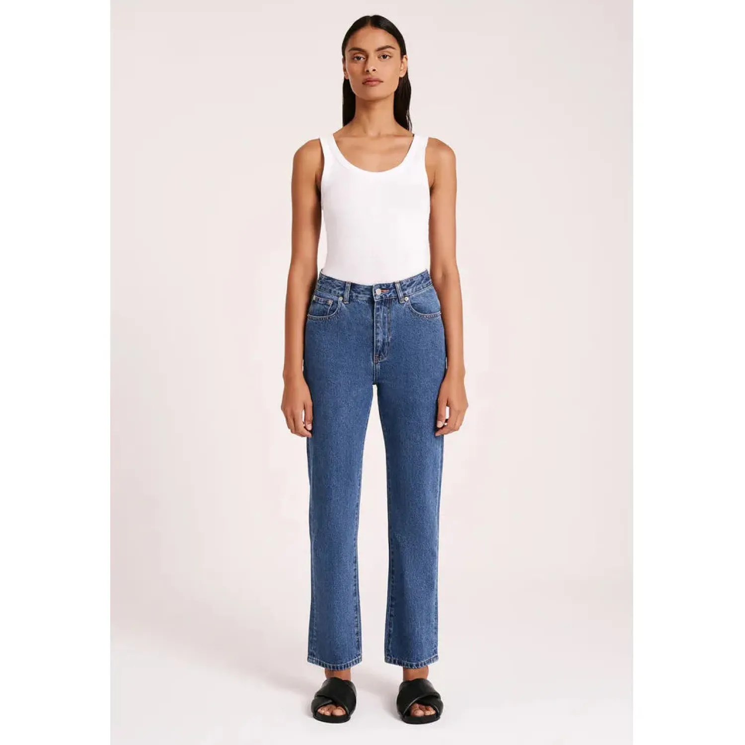 Outlet Nude Lucy Organic Straight Leg Jean - Vintage Blue
