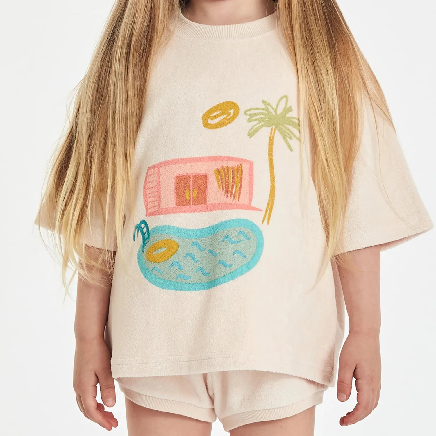 Discount Golden Children Pool House Mid Sleeve Tee - Shell