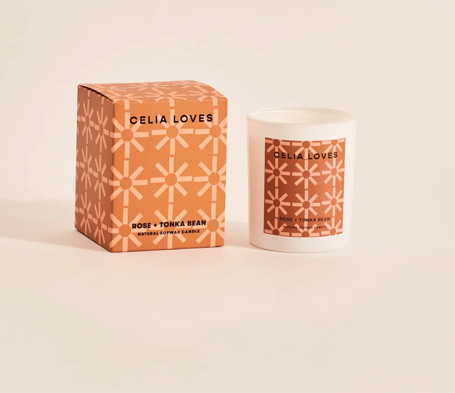 Discount Celia Loves Rose + Tonka Bean Candle