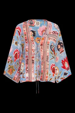 Hot Kinga Csilla Saguaro Marceil Tie Blouse