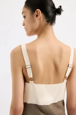 Discount Nude Lucy Seshni Tencel Slip Dress - Chestnut Splice